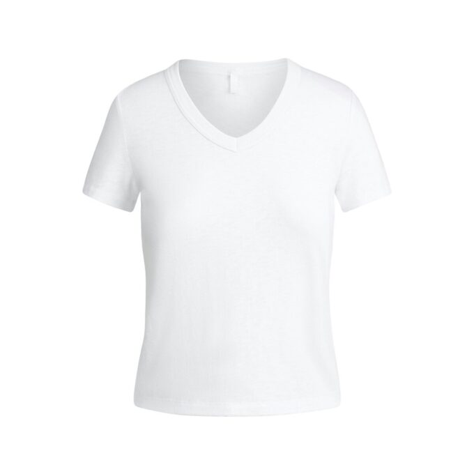 BABY-T-SKJORTE MED V-HALS I JERSEY