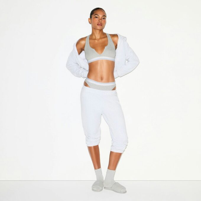 BOMULLSRIBBELT BRALETTE MED DELT HALS
