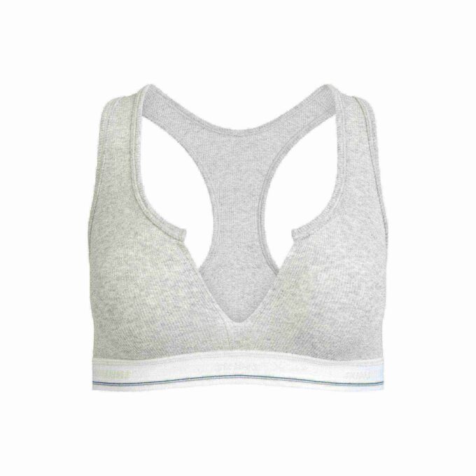 BOMULLSRIBBELT BRALETTE MED DELT HALS