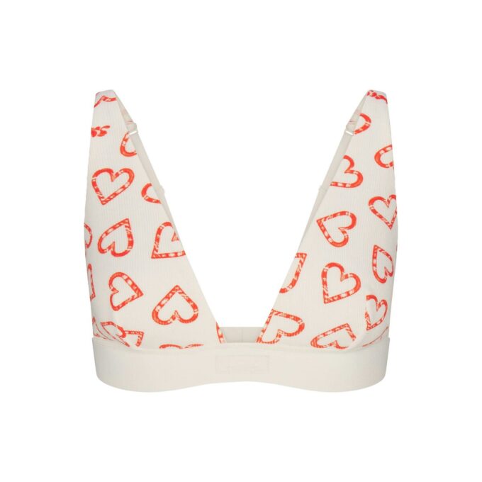 BOMULLSRIBBELT BRALETTE MED DYP UTSATT UTSEEND