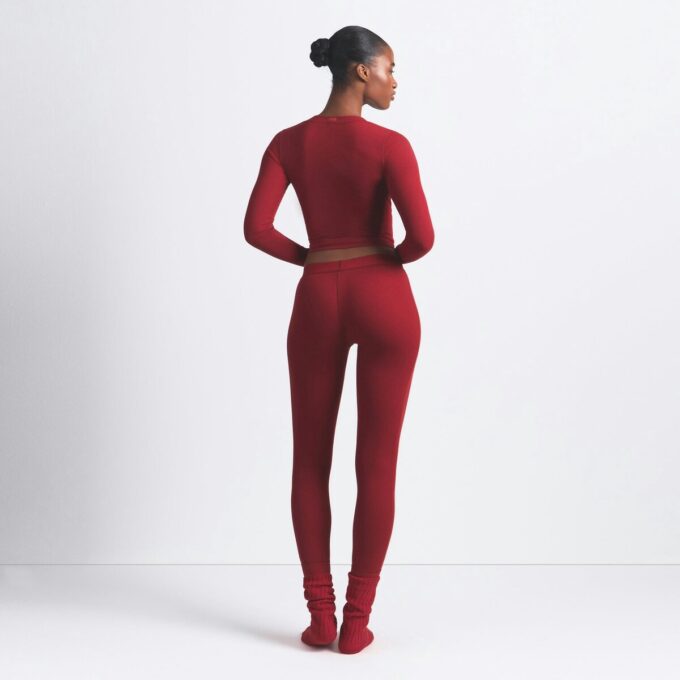 BOMULLSRIBBELT HENLEY- OG LEGGINGSETT