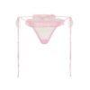 BRODERT TYLL-KNYTE-BRALETTE OG THONG-SETT