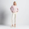 BØRSTET ALPAKKASTRIP MED RUNNECK-HALS