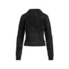 BØRSTET ALPAKKASTRIP MED RUNNECK-HALS