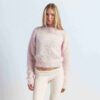 BØRSTET ALPAKKASTRIP MED RUNNECK-HALS