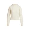 BØRSTET ALPAKKASTRIP MED RUNNECK-HALS