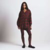 FLANELL SLEEP OVERSIZED HETTESKJORTE MED KNAPPING
