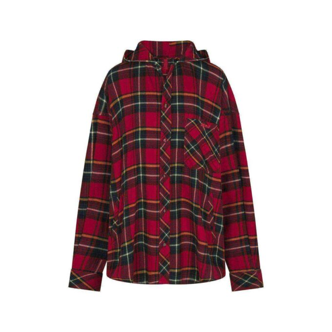 FLANELL SLEEP OVERSIZED HETTESKJORTE MED KNAPPING