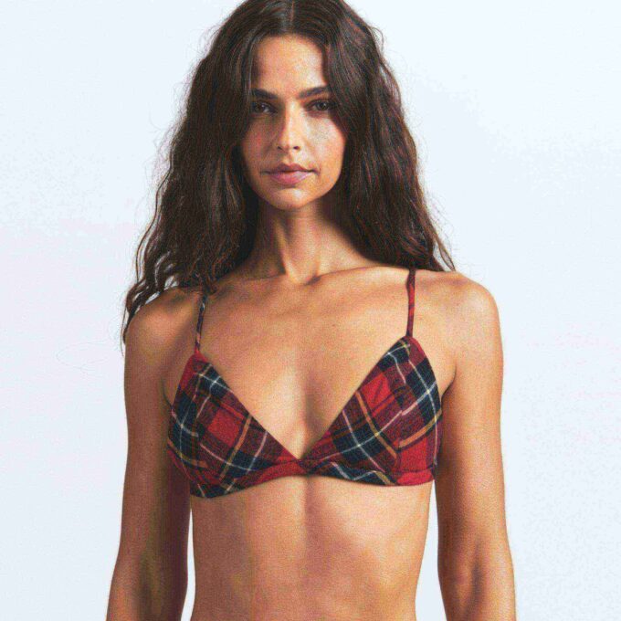 FLANELL SØVN TRIANGLE BRALETTE