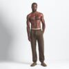 FLEECE LOUNGE HERRE AVSLAPPET JOGGINGBUKS