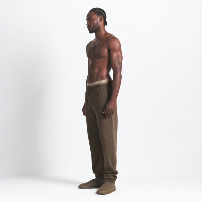 FLEECE LOUNGE HERRE AVSLAPPET JOGGINGBUKS