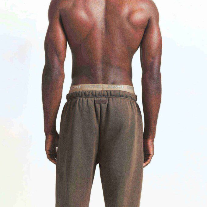 FLEECE LOUNGE HERRE AVSLAPPET JOGGINGBUKS