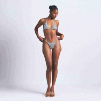 GLITTER BRALETTE OG THONG-SETT