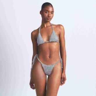 GLITTER BRALETTE OG THONG-SETT