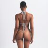 GLITTER BRALETTE OG THONG-SETT