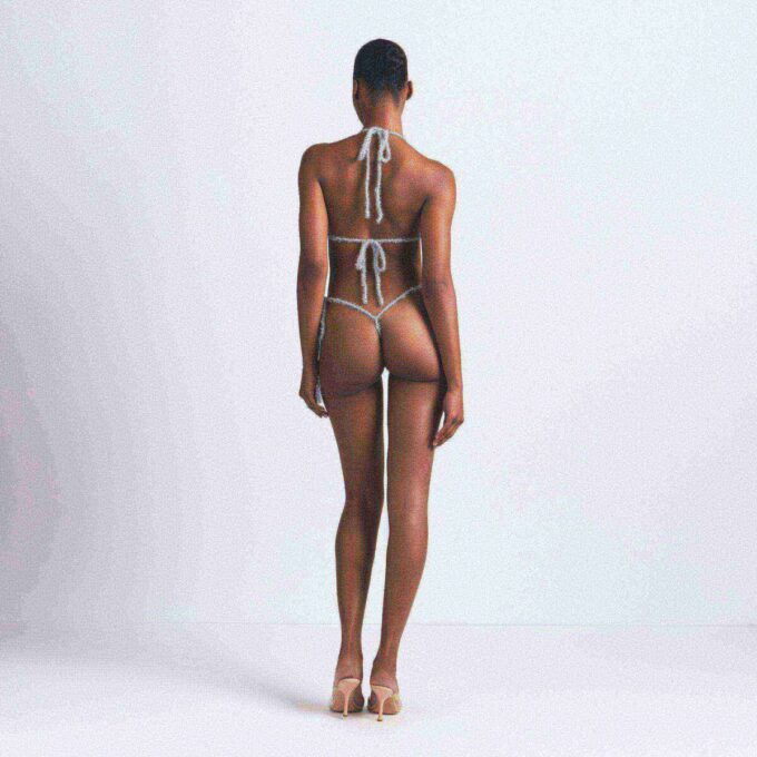GLITTER BRALETTE OG THONG-SETT