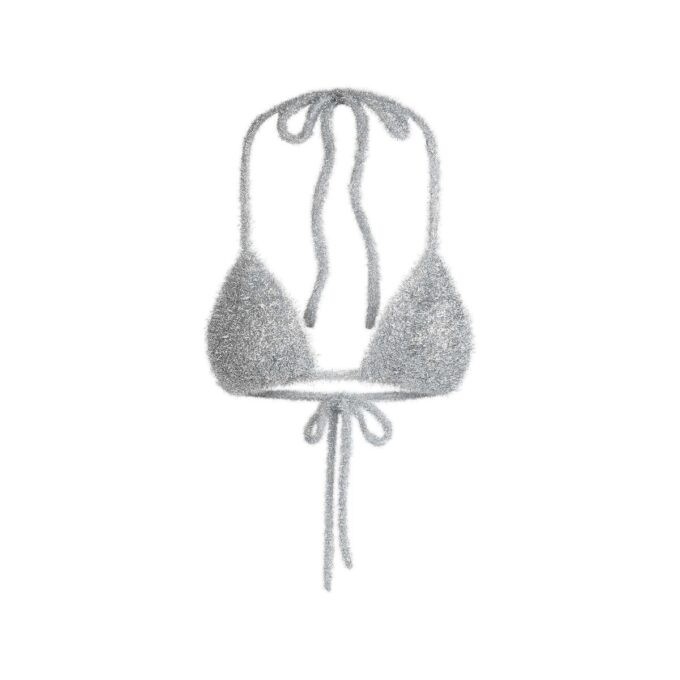 GLITTER BRALETTE OG THONG-SETT