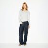 Henley-body i bomullsjersey med utringning