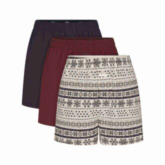 HERRE BOXERSHORT I BOMULL POPLIN, 3-PAKNING