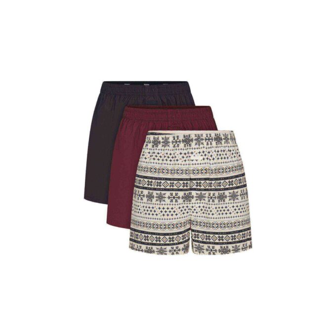 HERRE BOXERSHORT I BOMULL POPLIN, 3-PAKNING