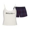 KAKTUS PLANTE FLEA MARKET X SKIMS SKIMS SLEEP BLONDE TANKE OG FLANELL SHORTS SETT