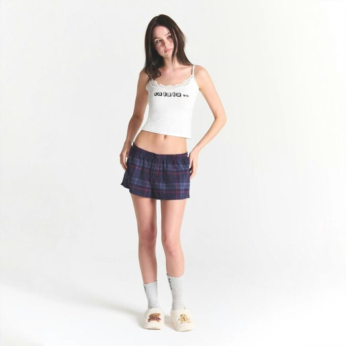KAKTUS PLANTE FLEA MARKET X SKIMS SKIMS SLEEP BLONDE TANKE OG FLANELL SHORTS SETT