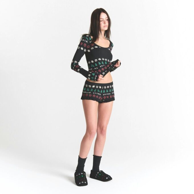 KAKTUS PLANTE FLEA MARKET X SKIMS SKIMS SLEEP SCOOP NECK SETT