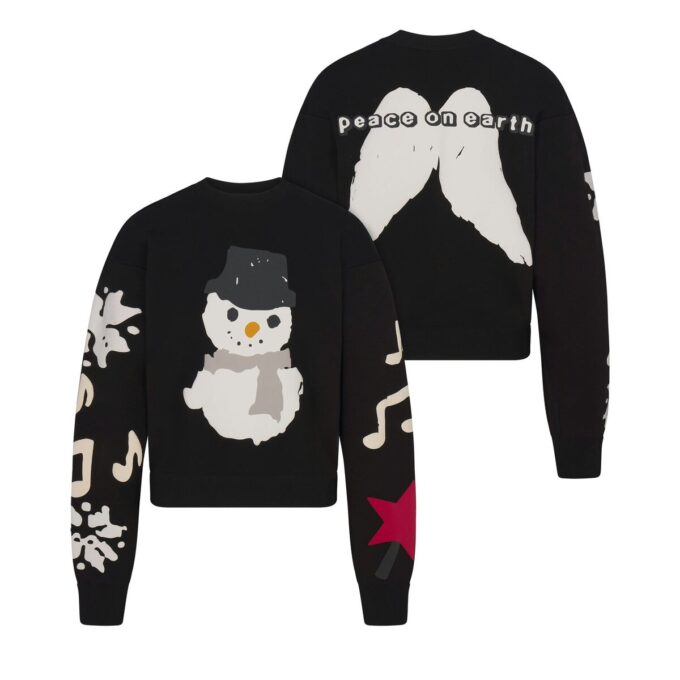 KAKTUSPLANTE FLEA MARKET X SKIMS BOMULLSFLEECKE CREWNECK