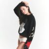 KAKTUSPLANTE FLEA MARKET X SKIMS BOMULLSFLEECKE CREWNECK