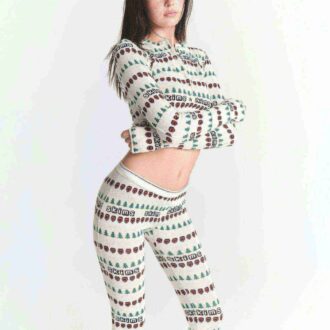 KAKTUSPLANTE FLEA MARKET X SKIMS BOMULLSRIBBE HENLEY OG LEGGINGS-SETT