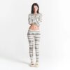 KAKTUSPLANTE FLEA MARKET X SKIMS BOMULLSRIBBE HENLEY OG LEGGINGS-SETT