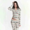 KAKTUSPLANTE FLEA MARKET X SKIMS BOMULLSRIBBE HENLEY OG LEGGINGS-SETT