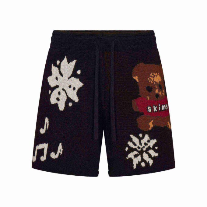 Kaktusplante Loppemarked X Skims bomullsstrikk herre intarsia shorts
