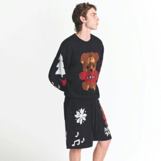 Kaktusplante Loppemarked X Skims bomullsstrikk herre intarsia shorts