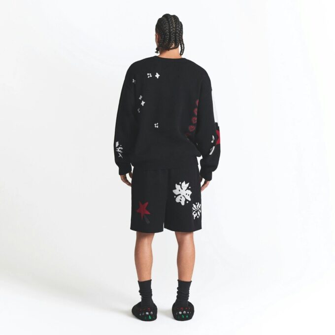 Kaktusplante Loppemarked X Skims bomullsstrikk herre intarsia shorts