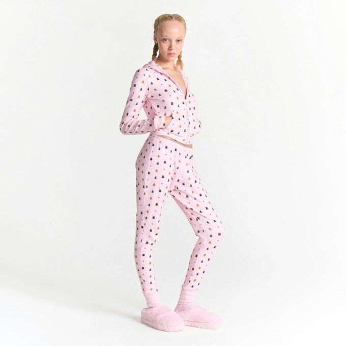 Kaktusplante Loppemarked X Skims Plysj Pointelle-hettegenser med glidelås