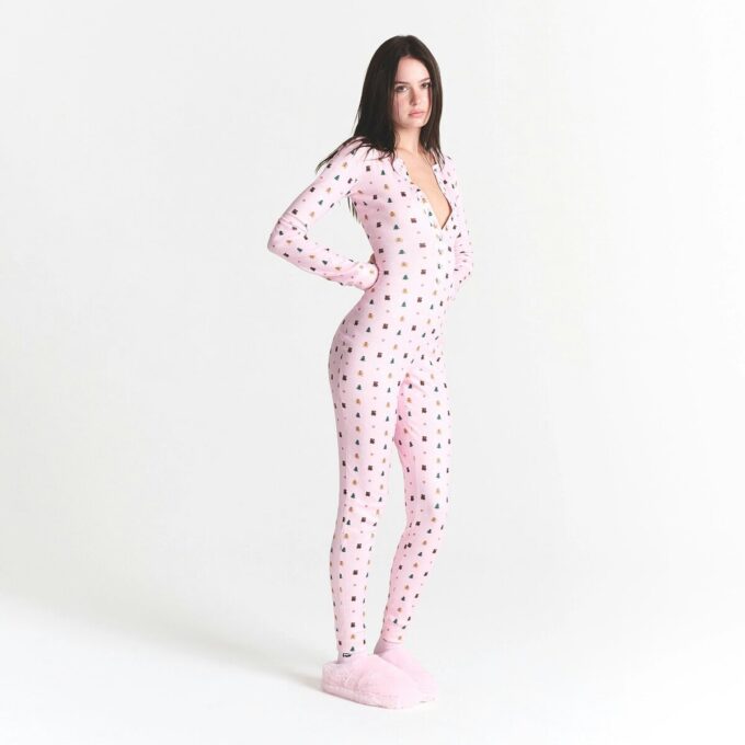 Kaktusplante Loppemarked X Skims Plysj Pointelle-onesie