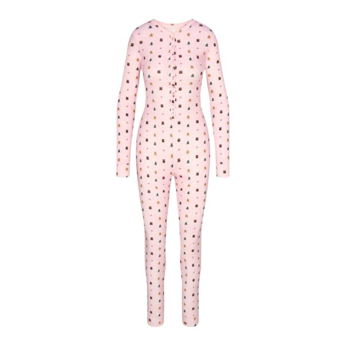 Kaktusplante Loppemarked X Skims Plysj Pointelle-onesie