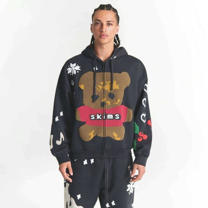Kaktusplante Loppemarked X Skims Tung fleece herrehettegenser med glidelås