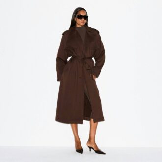 KJÆRESTEFLEECE OVERSIZED TRENCHCOAT