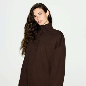 KJÆRESTFRI FLEECE OVERSIZED HALV GLIDELÅS