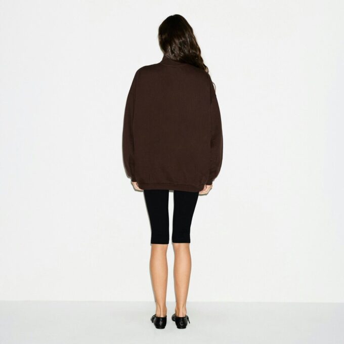 KJÆRESTFRI FLEECE OVERSIZED HALV GLIDELÅS