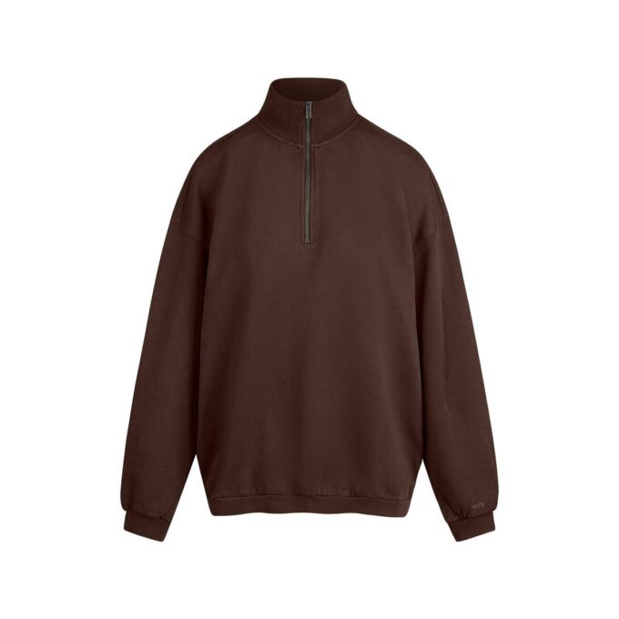 KJÆRESTFRI FLEECE OVERSIZED HALV GLIDELÅS