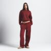 KLASSISKE BUKSER MED RETT BEN I BOMULLSFLEECKE