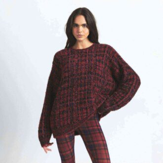 KOSELIG OVERSIZERET GENSER MED CREWNECK-HALS
