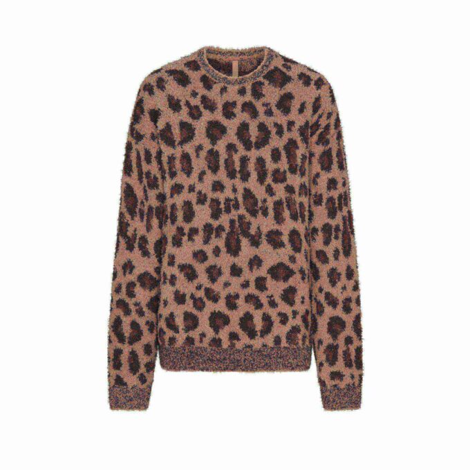 KOSELIG OVERSIZERET GENSER MED CREWNECK-HALS