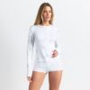 LOGO PLYSH POINTELLE RHINESTONE HENLEY-SETT