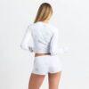LOGO PLYSH POINTELLE RHINESTONE HENLEY-SETT