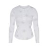 LOGO PLYSH POINTELLE RHINESTONE HENLEY-SETT