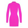 MYK, GLATTENDE, SØMLØS TURTLENECK-MINIKJOLE